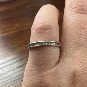 Diamond white gold eternity band